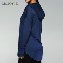 Vintage Long Sleeve Pocket Hoodie Navy Hoodies Women Tunic Casual Women Hoodies Sweatshirts Outerwear Sweatshirt Women ELY