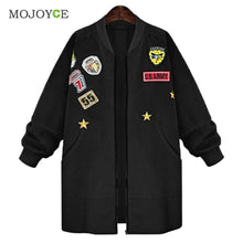 Warm Long Bomber Jacket Women Coat Slim Parka Baseball Jacket Army Green Black Long Overcoat Plus Size 1STL ELY