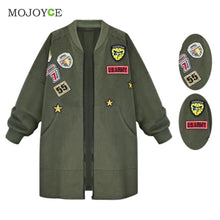 Warm Long Bomber Jacket Women Coat Slim Parka Baseball Jacket Army Green Black Long Overcoat Plus Size 1STL ELY