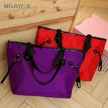 Waterproof Nylon and Leather Women Handbag Women Messenger Bags Handbag Famous Brand Large Tote Hobos Ladies Crossbody Bag ELY