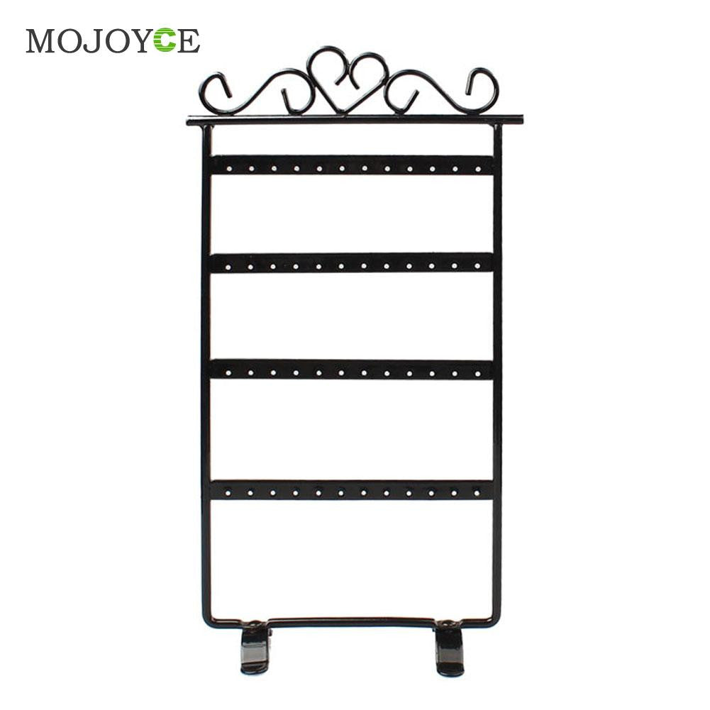 White / Pink / Black 33cm Earrings Display 48 Hole Rack Jewelry Stand Holder Jewelry Holder Metal Base Case for Jewelry ELY