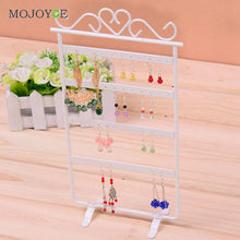 White / Pink / Black 33cm Earrings Display 48 Hole Rack Jewelry Stand Holder Jewelry Holder Metal Base Case for Jewelry ELY