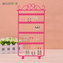 White / Pink / Black 33cm Earrings Display 48 Hole Rack Jewelry Stand Holder Jewelry Holder Metal Base Case for Jewelry ELY