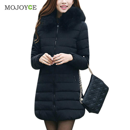 Cotton Thick Parkas Down Coat Women Long Plus Size Raccoon Fur Collar Hooded OutwearWomen Jacket outwear XL 2XL 3XL ELY