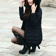 Cotton Thick Parkas Down Coat Women Long Plus Size Raccoon Fur Collar Hooded OutwearWomen Jacket outwear XL 2XL 3XL ELY