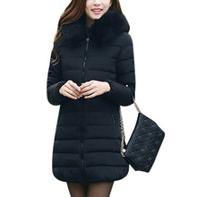 Cotton Thick Parkas Down Coat Women Long Plus Size Raccoon Fur Collar Hooded OutwearWomen Jacket outwear XL 2XL 3XL ELY