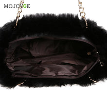 Plush Women Bag Fur Chain Handbag Ladies Shoulder Bag Larger Capacity Tote Clutch Bolsa Feminina ELY