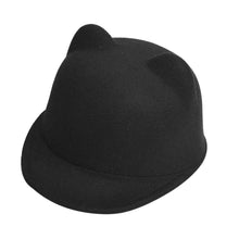 Women Devil Hat Cute Cat Ears Wool Derby Bowler Cap Snapback With Devil Horns Cat Ear Hat Animal Derby Bowler ELY