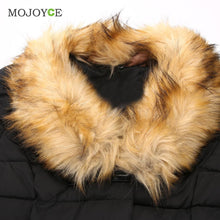Faux Fur Hooded Collar Double Breasted Cotton-padded coat 1STL ELY