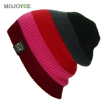 Men Women Beanies Gorros Striped Rainbow Colors Knitted Hats Hat for Women Gorro Knit Cap ELY