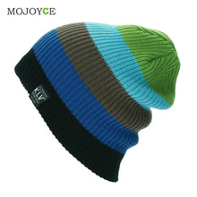 Men Women Beanies Gorros Striped Rainbow Colors Knitted Hats Hat for Women Gorro Knit Cap ELY