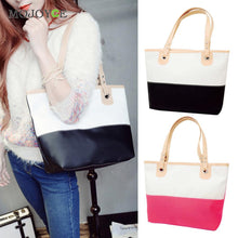 Casual Women Leather Handbags Color Blocking Women Shoulder Bag Patchwork Big Tote Cluth Women Bag Bucket Handbag ELY