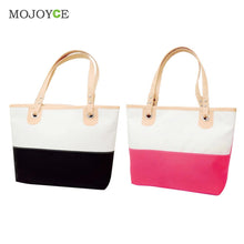 Casual Women Leather Handbags Color Blocking Women Shoulder Bag Patchwork Big Tote Cluth Women Bag Bucket Handbag ELY