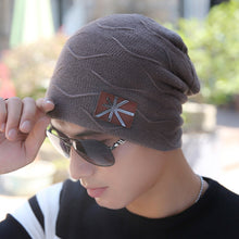 Skull Knit Beanie Fur Baggy Wool Cap Warm Hat Man Woman Lover Skull Beanie Cap Men's Gorro Ski Hat ELY