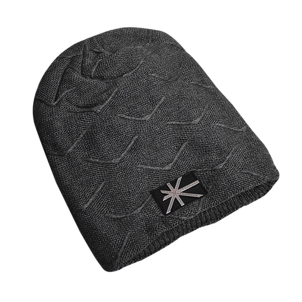 Skull Knit Beanie Fur Baggy Wool Cap Warm Hat Man Woman Lover Skull Beanie Cap Men's Gorro Ski Hat ELY