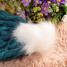 Warm Lady Skullies Beanies Knit Hat Cap With Faux Fur Ball Women Wool Knitted Fur Hats ELY