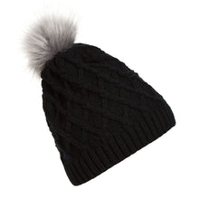 Warm Lady Skullies Beanies Knit Hat Cap With Faux Fur Ball Women Wool Knitted Fur Hats ELY