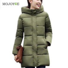 Women Warm Jacket Down Cotton Coat Faux Hooded Slim Parka Outerwear 1STL ELY