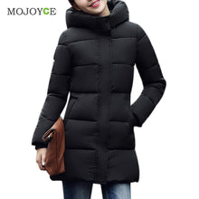 Women Warm Jacket Down Cotton Coat Faux Hooded Slim Parka Outerwear 1STL ELY