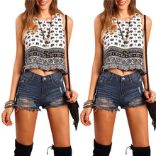 Woman Printed Casual Camisole Top Sleeveless Top Elephant Print Crop Tank Top O-neck Shirts Femme Cropped Feminino ELY