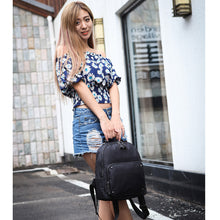 Women Backpack Girl School nylon Leather Shoulder Bag Rucksack bag 1STL ELY