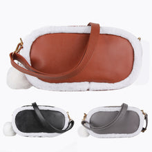 Women Bag Christmas PU LeatherArtificial Wool Mini Shoulder Crossbody Bag Wool Warm Clutch Fur Handbags Women Leather Handbag ELY