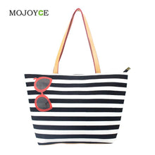 Women Beach Canvas Bag Color Stripes Handbags Ladies Large Shoulder Bag Totes Casual Bolsa Shopping Bags ELY