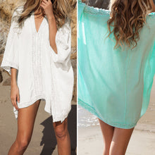 Women Beach Cotton Crochet Poncho Kimono Cover Up Sexy Kimono 1STL ELY