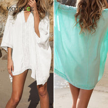 Women Beach Cotton Crochet Poncho Kimono Cover Up Sexy Kimono 1STL ELY