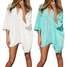 Women Beach Cotton Crochet Poncho Kimono Cover Up Sexy Kimono 1STL ELY
