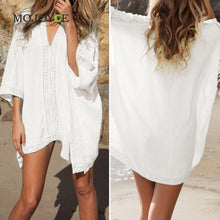Women Beach Cotton Crochet Poncho Kimono Cover Up Sexy Kimono 1STL ELY