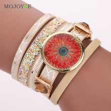 Women Bracelets Trendy Casual Leather Cuff Wide Rope Bangles Jewelry ELY
