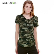 Women Camouflage Pocket T-shirts Army Print Clothes Short Sleeve T-shirt Roupas Femininas Blusa Shirts Loose Vestidos Top Tees ELY