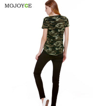 Women Camouflage Pocket T-shirts Army Print Clothes Short Sleeve T-shirt Roupas Femininas Blusa Shirts Loose Vestidos Top Tees ELY