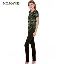 Women Camouflage Pocket T-shirts Army Print Clothes Short Sleeve T-shirt Roupas Femininas Blusa Shirts Loose Vestidos Top Tees ELY
