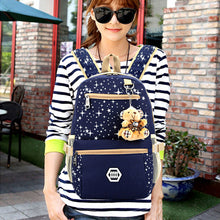 Women Canvas Backpack Shoulder School Bag for Teenager Girl Mochila Satchel Rucksack Lad Bags Women Bag Clutch 1STL ELY