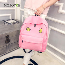 Women Canvas Backpacks Smiley Emoji Face Printing School Bag for Teenagers Girls Shoulder Bag Mochila Feminina ELY