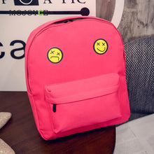 Women Canvas Backpacks Smiley Emoji Face Printing School Bag for Teenagers Girls Shoulder Bag Mochila Feminina ELY