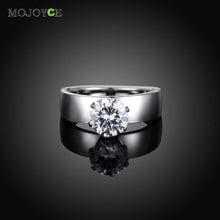 Women Crystal Engagement Rings titanium steel ring Women Jewellery ELY