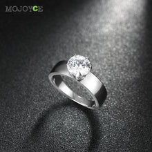 Women Crystal Engagement Rings titanium steel ring Women Jewellery ELY