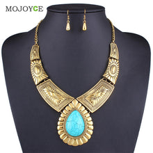 Women Crystal Rhinestone Chain Pendant Necklace Earrings Jewelry Set ELY
