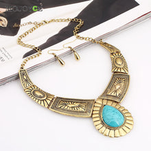 Women Crystal Rhinestone Chain Pendant Necklace Earrings Jewelry Set ELY