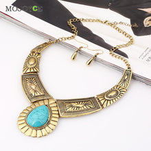 Women Crystal Rhinestone Chain Pendant Necklace Earrings Jewelry Set ELY