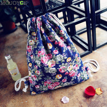 Women Drawstring Backpack College Students School Bagpack Girls Printing Canvas Bag Mochila Feminina Sack Bohemian Rucksack ELY