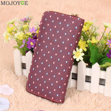 Women PU Leather Wallet Zip Around Case Purse Lady Long Handbag Bag Zip Around Case Purse Bolsa Business Card Holder ELY