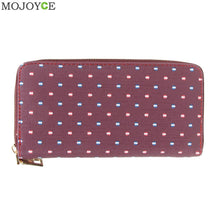 Women PU Leather Wallet Zip Around Case Purse Lady Long Handbag Bag Zip Around Case Purse Bolsa Business Card Holder ELY