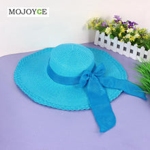 Women Hat Wide Large Brim Floppy Beach Sun Hat Straw Cap with Big Bow Hats for Women Chapeau Femme1STL ELY