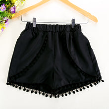 Women High Waist Tassel Print Gym Shorts Casual Beach Elastic Waist Candy Colors Beach Shorts Women Pantalones ELY