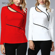 Women Hollow Out T Shirt Long Sleeve Slim Fit Solid Crop Top Tee Shirt Ladies Women Top Hollow Out Tee Solid Blusas Femininas ELY