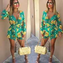 Women Lady Clubwear Flora Playsuit Bodycon Party Jumpsuit Romper Trousers we love jumpsuit for beautiful life ELY